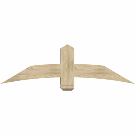 Ekena Millwork Bellingham Rough Sawn Timber Gable Bracket, Douglas Fir, 60"W x 17"H x 6"D x 6"F, 7/12 Pitch GBW060X17X0606BEL00RDF